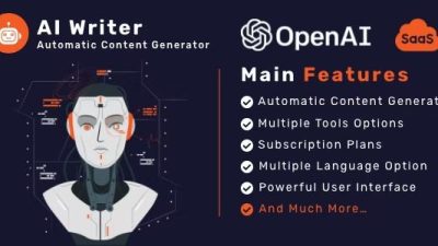 AI Writer SaaS Nulled Powerful Automatic Content Generator Tools & Writing Assistant Free Download