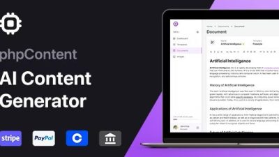 phpContent v1.1.0 (March 09, 2023) – AI Content Generator Platform (SaaS)