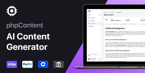phpContent v1.1.0 (March 09, 2023) – AI Content Generator Platform (SaaS)