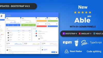 Able pro [March 25, 2022] Bootstrap 5, Angular 13 & React Admin Template