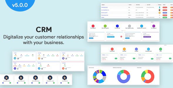 CRM v5.0.0 – Laravel CRM with Project Management, Tasks, Leads, Invoices, Estimates and Goals