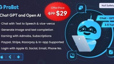 ProBot - ChatGPT Nulled Admob Subscription InApp Open AI Chat, Writing Assistant & Image Generator Free Download