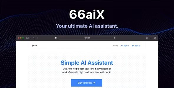 66aix - Ultimate AI Text & Images Generator (SAAS) Free Download