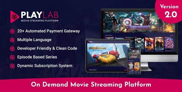 PlayLab Nulled On Demand Movie Streaming Platform Free Download