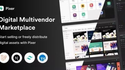 Pixer v4.1.0 – React Laravel Multivendor Digital Marketplace