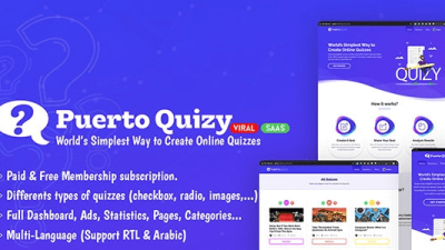 Puerto Quizy v1.1 – Premium Quiz Builder Script SAAS