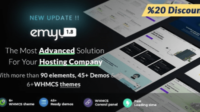 EMYUI v1.8 – Multipurpose Web Hosting with WHMCS Template
