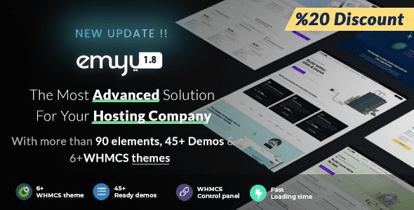 EMYUI v1.8 – Multipurpose Web Hosting with WHMCS Template