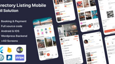 Listar FluxPro v1.2.2 Flutter mobile directory listing & booking – WordPress Backend