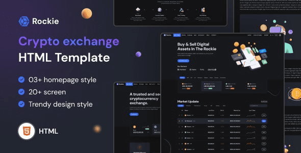 Rockie v1.0 – Crypto Exchange HTML Template