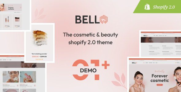 Bello 化妆品和美容响应式 Shopify 主题下载