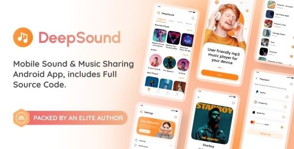 DeepSound Android v.2.8 Mobile Sound & Music Sharing Platform Mobile Android Application