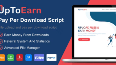 [Activated] UpToEarn v.1.0 – File Upload And Pay Per Download Script (SAAS Ready)