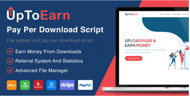 [Activated] UpToEarn v.1.0 – File Upload And Pay Per Download Script (SAAS Ready)