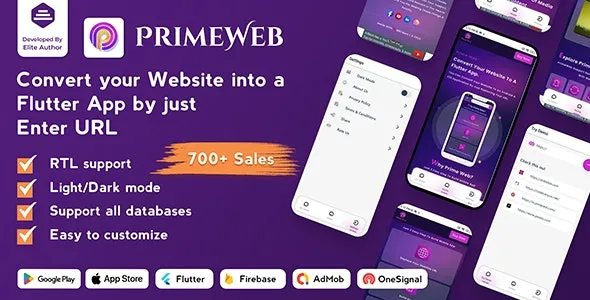 Prime Web v1.0.10 Convert Website to a Flutter App