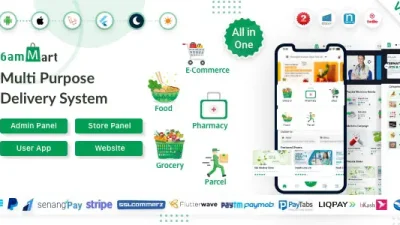 Fixed* 6amMart v2.2.1 Multivendor Food, Grocery, eCommerce, Parcel, Pharmacy delivery app with Admin & Website [Activated]