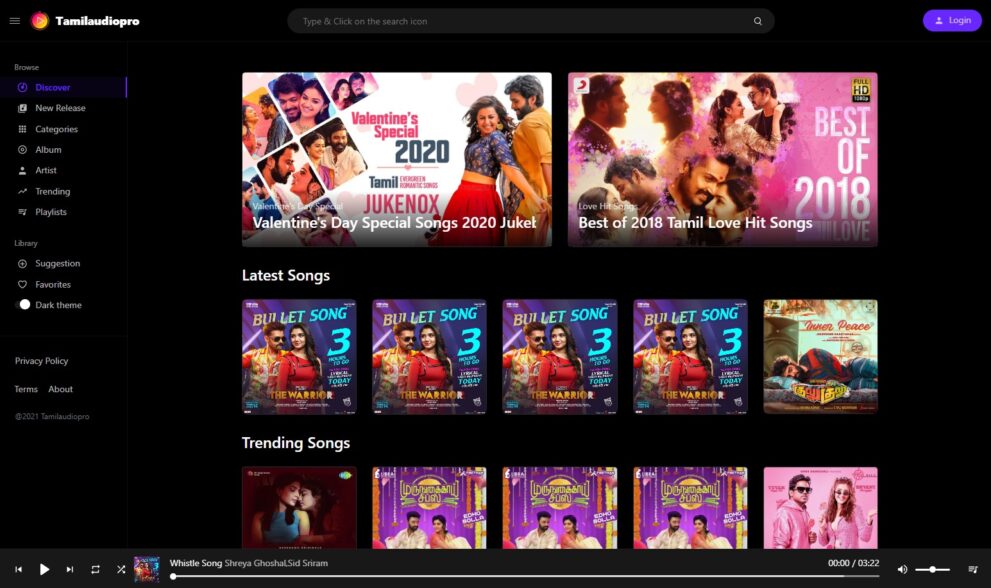 Tamilaudiopro v7.0.0 Online Music Streaming Apps