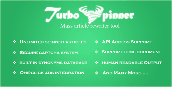 Turbo Spinner: Article Rewriter v1.8