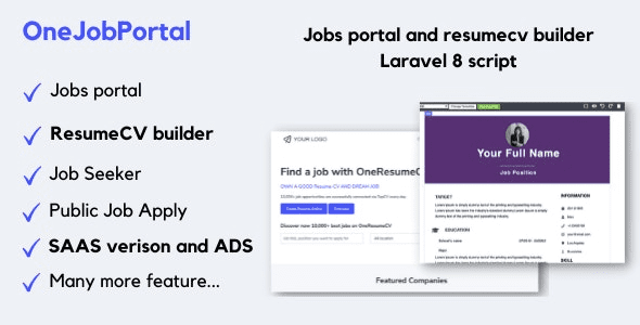 Fixed* OneJobPortal v1.0.9 Jobs board and resume builder [Activated]