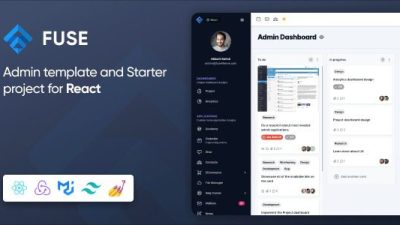 Fuse v8.3.8 React Admin Template Redux Toolkit Material Design React Hooks