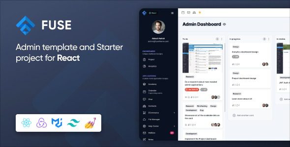 Fuse v8.3.8 React Admin Template Redux Toolkit Material Design React Hooks