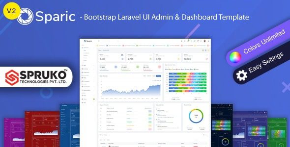 Sparic v.2.0 – Laravel Admin dashboard Template