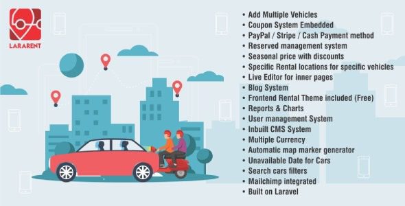 LaraRent Multipurpose Vehicle Rental System Laravel Script Free Download