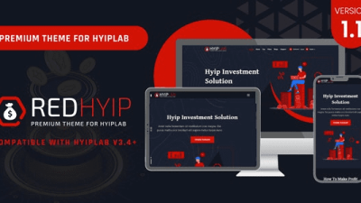 RedHyip v1.2 – Premium Theme For HYIPLAB