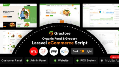 GroStore v2.6.0 Food & Grocery Laravel eCommerce with Admin Dashboard