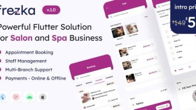 Frezka - All-in-one Salon & Spa Business Solution in Flutter + Laravel Free Download