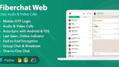 Fiberchat Web Chat & Calling Web App Flutter Web App Free Download