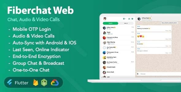 Fiberchat Web Chat & Calling Web App Flutter Web App Free Download