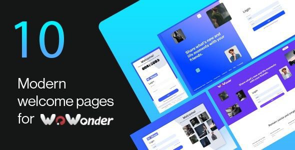 Wonderful The Ultimate Welcome Page Themes For WoWonder v1.4.2