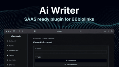 AI Writing Assistant, Image Generator, Speech to Text 66biolinks plugin Nulled