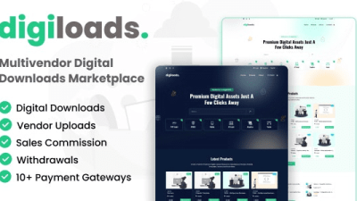 Digiloads v1.0.1 Multivendor Digital Downloads Marketplace