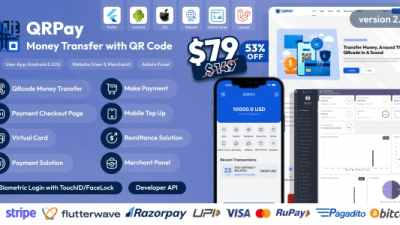 QRPay v2.4.0 Money Transfer with QR Code Full Solution