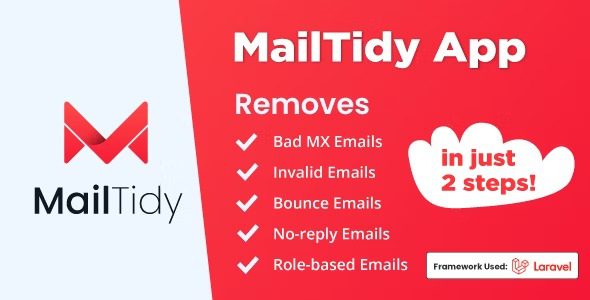 MailTidy Email List Cleaner SAAS Application Free Download