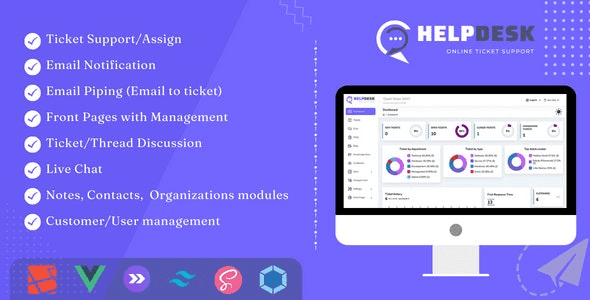 Fixed* HelpDesk v3.2 Online Ticketing System with Website – ticket support and management