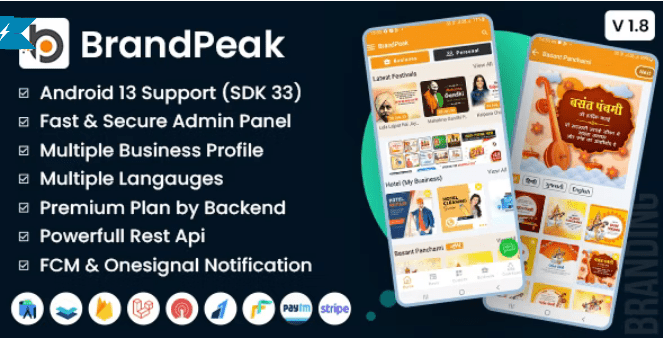 BrandPeak Festival Poster Maker Business Post Political Post Maker App Free Download