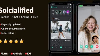Fixed* Social media app clone Timeline + Node.js socket Chat + Calling + Live – Social media sharing app – iOS,Android,Admin panel v2.2