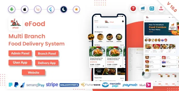 [Activated, Tested] eFood v10.1 Food Delivery App with Laravel Admin Panel + Delivery Man App