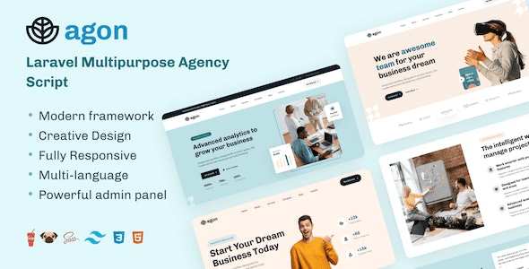 Agon v1.10.5 Laravel Multipurpose Agency Script [Activated]