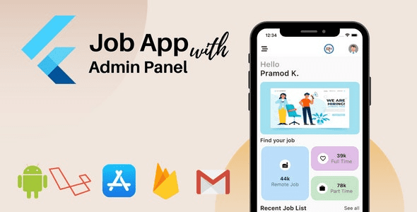 Flutter Job Portal App with Admin Panel v1.0.0