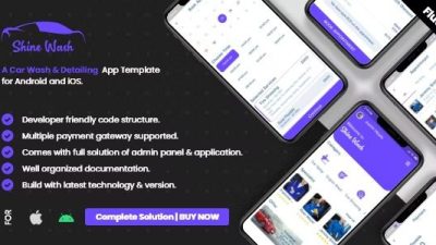 Car Wash Booking System with mobile apps android Ios Flutter Free Download