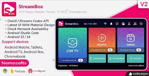 StreamBox IPTV Player Android MobileTablets TV BOX Chromeb Free Download