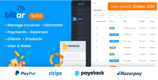 Billar Invoice Management System Free Download