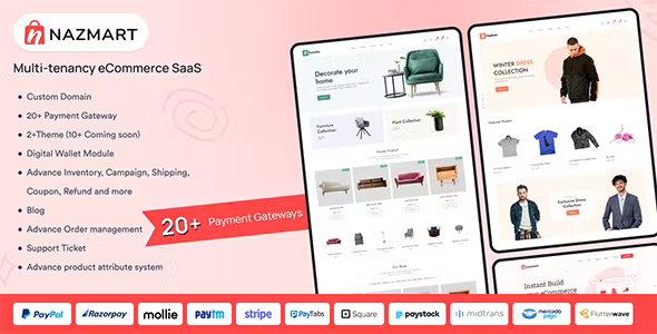 Nazmart v1.3.0 Multi-Tenancy eCommerce Platform (SAAS)