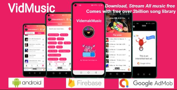 Videmak Music Automatic Music Downloading and streaming Android application Free Download