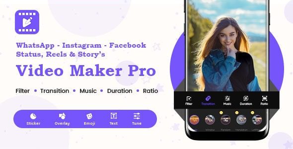 Instagram, FB, YouTube, WhatsApp Status – Story – Post – Reels Video Maker Pro v1.0.2