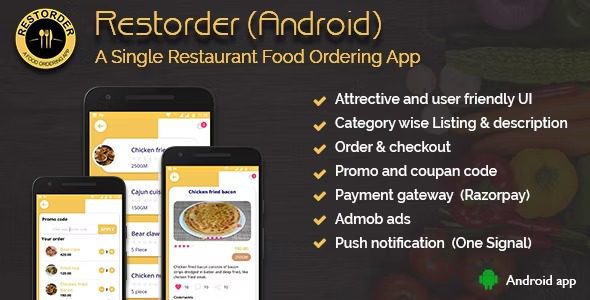 Restorder A single restaurant food ordering app Free Download